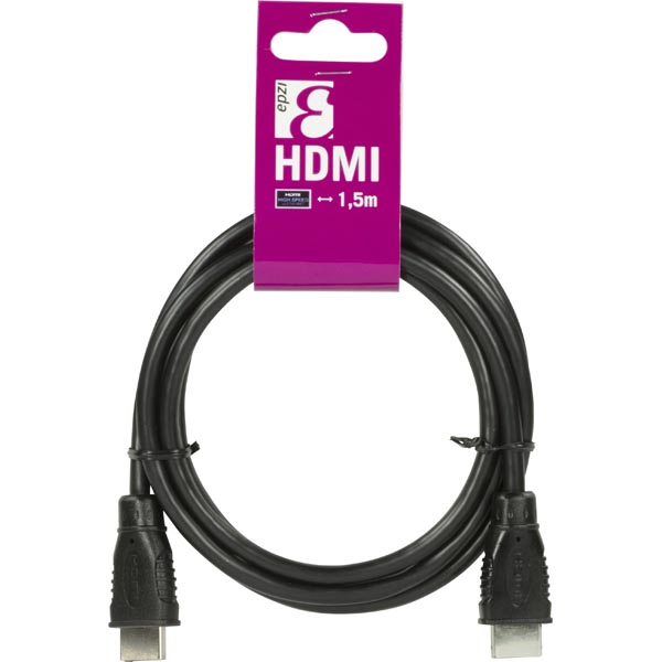 Epzi HDMI 1.4 kaapeli, 1.5m, musta Epzi HDMI 1.4 kaapeli, 1.5m, musta